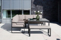 KETTLER Ocean Dining-Lounge, Anthrazit/taupe, 223 X 200 Cm, Inkl. Kissen, 0320831-7000