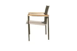 OUTFLEXX Set, Taupe, Edelstahl/Teak, Esstisch 200 X 90 Cm, 6 Stapelstühle -Ausgewählte Gartenmöbelgeschäfte 10 14213.jpg