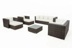 OUTFLEXX Loungemöbel-Set, Braun Marmoriert, Polyrattan, 9 Pers, Wasserfeste Kissenbox, Inkl. Beistelltisch -Ausgewählte Gartenmöbelgeschäfte 10 16062 BOX B.jpg