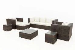 OUTFLEXX Loungemöbel-Set, Braun Marmoriert, Polyrattan, 6 Pers, Wasserfeste Kissenbox, Inkl. Beistelltisch -Ausgewählte Gartenmöbelgeschäfte 10 16063 BOX B.jpg