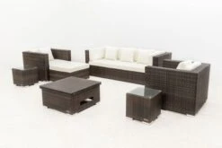 OUTFLEXX Loungemöbel-Set, Braun Marmoriert, Polyrattan, 6 Pers, Wasserfeste Kissenbox, Inkl. Loungetisch -Ausgewählte Gartenmöbelgeschäfte 10 16063 BOX D.jpg
