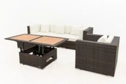 OUTFLEXX Loungemöbel-Set, Braun Marmoriert, Polyrattan, 5 Pers, Wasserfeste Kissenbox, Inkl. Loungetisch -Ausgewählte Gartenmöbelgeschäfte 10 16065 BOX D.jpg