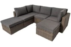 OUTFLEXX Loungegarnitur, Polyrattan/Teakholz, Tisch 160x90cm, Für 6 Personen, Wasserfeste Kissenbox -Ausgewählte Gartenmöbelgeschäfte 10 19394.jpg