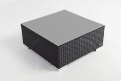 OUTFLEXX Beistelltisch/Hocker, Schwarz, Polyrattan, Inkl. Glasplatte Und Polster -Ausgewählte Gartenmöbelgeschäfte 10 2392 8.jpg