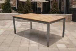 OUTFLEXX Set, Taupe, 200/300 X 100 Cm, Edelstahl/Teak, Ausziehtisch, 8 Stapelstühle, 2 Multipositionssessel -Ausgewählte Gartenmöbelgeschäfte 11 14155.jpg
