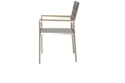 OUTFLEXX Sitzgruppe, Silber, Edelstahl/Teak, Esstisch 180 X 90 Cm, 6 Stapelstühle Gepolstert -Ausgewählte Gartenmöbelgeschäfte 11 14191.jpg