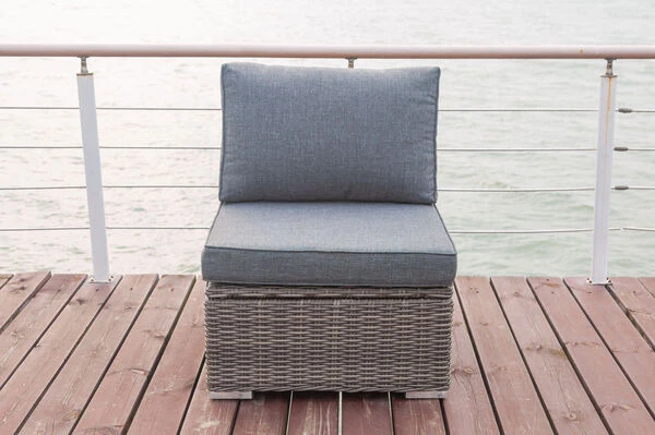 OUTFLEXX Mittelelement, Grau, Polyrattan, 70 X 82 X 70 Cm, Verstellbare Sitzfläche, Wasserfeste Kissenbox 13 OUTFLEXX Mittelelement, Grau, Polyrattan, 70 X 82 X 70 Cm, Verstellbare Sitzfläche, Wasserfeste Kissenbox – Bild 11