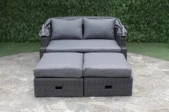 OUTFLEXX Fontana Loungebett, Grau, Polyrattan, Doppel-halbrund, Mit Unterschiebbaren Hockern, Dach Klappbar -Ausgewählte Gartenmöbelgeschäfte 11 18545.jpg