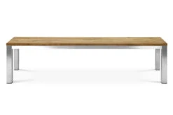 OUTFLEXX Esstischgarnitur, Edelstahl/recyceltes FSC-Teakholz, Tisch 200x100 Cm, 2 Bänke -Ausgewählte Gartenmöbelgeschäfte 11 19363.jpg