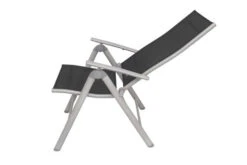 VILLANA Multipositionssessel, Silber/schwarz, Aluminium/Textil, 67 X 58 X 113 Cm, Klappbar -Ausgewählte Gartenmöbelgeschäfte 12 13397.jpg