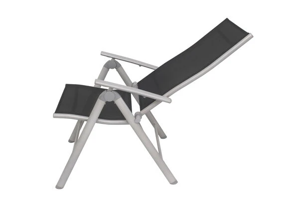 VILLANA Multipositionssessel, Anthrazit/grau, Aluminium/Textil, 67 X 58 X 113 Cm, Klappbar 14 VILLANA Multipositionssessel, Anthrazit/grau, Aluminium/Textil, 67 X 58 X 113 Cm, Klappbar – Bild 12