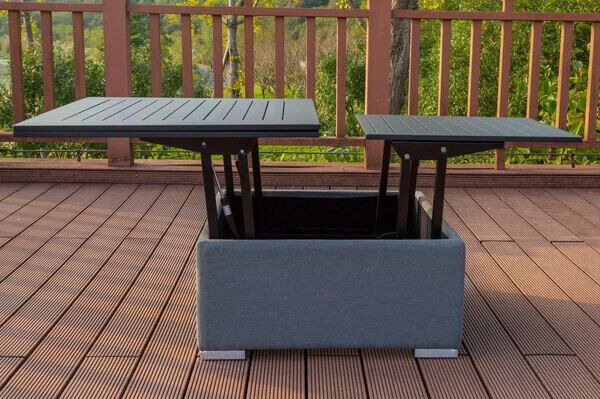 OUTFLEXX Loungetisch, Flanelle, Alu/Sunbrella, 78/157 X 78 X 37/64 Cm, Höhenverstellbar 14 OUTFLEXX Loungetisch, Flanelle, Alu/Sunbrella, 78/157 X 78 X 37/64 Cm, Höhenverstellbar – Bild 12