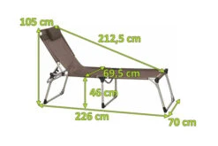 SIENA GARDEN Sole XXL Klappliege Alu / Ranotex®-Gewebe, Silber/taupe, 226x70x105 Cm, Klapp- Und Verstellbar -Ausgewählte Gartenmöbelgeschäfte 13062 2 5.jpg
