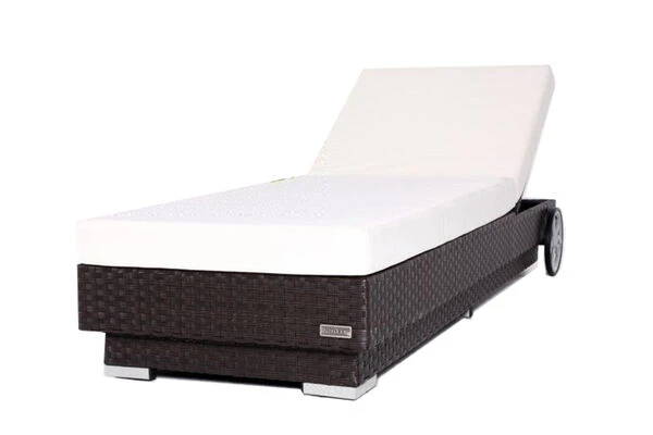 OUTFLEXX Sonnenliege, Braun, Polyrattan, 200x80x37,5cm, Inkl. Polster, Rückenlehne 4-stufig Verstellbar 3 OUTFLEXX Sonnenliege, Braun, Polyrattan, 200x80x37,5cm, Inkl. Polster, Rückenlehne 4-stufig Verstellbar