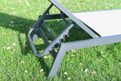 VILLANA Gartenliege, Anthrazit/grau, Aluminium/Textil, 198 X 60 X 32 Cm, Verstellbar -Ausgewählte Gartenmöbelgeschäfte 13405 4.jpg