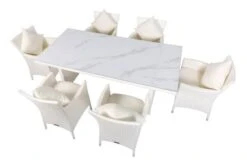 OUTFLEXX Dining Set, Weiß, Polyrattan, Tisch 200x95cm, Spraystone, 6mm, 6 Sessel -Ausgewählte Gartenmöbelgeschäfte 14 20670.jpg