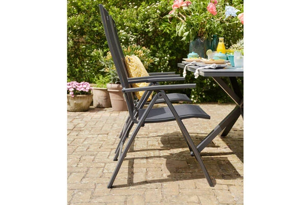 HARTMAN Sondermodell Xanadu / Aruba Sitzgruppe, Xerix/anthrazit, Alu/Glaskeramik, 2 Stapelsessel, 8 Multipos, 220/280x100cm 12 HARTMAN Sondermodell Xanadu / Aruba Sitzgruppe, Xerix/anthrazit, Alu/Glaskeramik, 2 Stapelsessel, 8 Multipos, 220/280x100cm – Bild 10