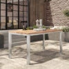 OUTFLEXX Esstisch, Silber/natur, Edelstahl/ Recyceltes FSC®-Teakholz, 200x100cm, Rustikal Gebürstet -Ausgewählte Gartenmöbelgeschäfte 15863 CGI 01.jpg