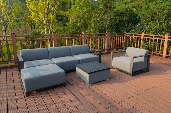 OUTFLEXX Loungetisch, Flanelle, Alu/Sunbrella, 78/157 X 78 X 37/64 Cm, Höhenverstellbar 17 OUTFLEXX Loungetisch, Flanelle, Alu/Sunbrella, 78/157 X 78 X 37/64 Cm, Höhenverstellbar – Bild 15