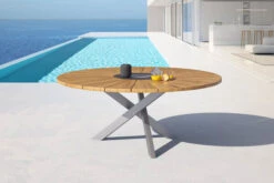 OUTFLEXX Esstisch, Edelstahl/FSC-Teakholz, Ø 170cm, Inkl. Drehbarer Granitplatte Und Eiskühler -Ausgewählte Gartenmöbelgeschäfte 16027 2 CGI.jpg