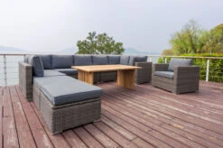 OUTFLEXX Loungegarnitur, Polyrattan/Teakholz, Tisch 160x90cm, Für 10 Personen, Wasserfeste Kissenbox -Ausgewählte Gartenmöbelgeschäfte 16 19398.jpg