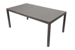 OUTFLEXX Dining Tisch, Braun Marmoriert, Polyrattan, 180 X 100 Cm, Tischplatte Spraystone, 6mm -Ausgewählte Gartenmöbelgeschäfte 16 20665.jpg