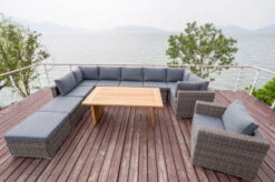 OUTFLEXX Loungegarnitur, Polyrattan/Teakholz, Tisch 160x90cm, Für 10 Personen, Wasserfeste Kissenbox -Ausgewählte Gartenmöbelgeschäfte 17 19398.jpg