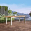 OUTFLEXX Ausziehtisch, Edelstahl/recyceltes FSC®-Teak, 200/260x100cm, Rustikal Gebürstet -Ausgewählte Gartenmöbelgeschäfte 18318 CGI 01.jpg