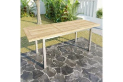 OUTFLEXX Ausziehtisch, Edelstahl/recyceltes FSC®-Teak, 200/260x100cm, Rustikal Gebürstet -Ausgewählte Gartenmöbelgeschäfte 18318 2.jpg