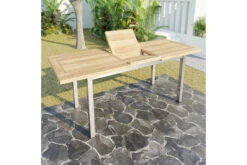 OUTFLEXX Ausziehtisch, Edelstahl/recyceltes FSC®-Teak, 200/260x100cm, Rustikal Gebürstet -Ausgewählte Gartenmöbelgeschäfte 18318 3.jpg