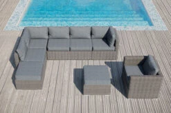 OUTFLEXX Loungemöbel-Set, Grau, Polyrattan, 8Personen, Mit Sessel, Verstellbare Sitzflächen, Wasserfeste Kissenbox -Ausgewählte Gartenmöbelgeschäfte 18365 BOX 13 CGI.jpg