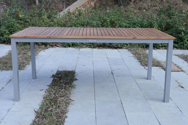 VILLANA Esstisch, Alu Pulverbeschichtet / FSC Akazienholz, 180 X 90 Cm 5 VILLANA Esstisch, Alu Pulverbeschichtet / FSC Akazienholz, 180 X 90 Cm – Bild 3