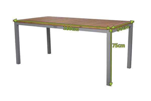 VILLANA Esstisch, Alu Pulverbeschichtet / FSC Akazienholz, 180 X 90 Cm 7 VILLANA Esstisch, Alu Pulverbeschichtet / FSC Akazienholz, 180 X 90 Cm – Bild 5