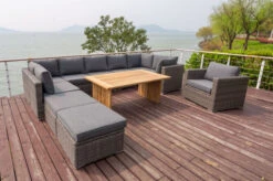 OUTFLEXX Loungegarnitur, Polyrattan/Teakholz, Tisch 160x90cm, Für 10 Personen, Wasserfeste Kissenbox -Ausgewählte Gartenmöbelgeschäfte 18 19398.jpg