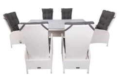 OUTFLEXX Dining Set, Weiß, Polyrattan, Tisch 200x95cm, Spraystone 6mm, 6 Dining Sessel Verstellbar -Ausgewählte Gartenmöbelgeschäfte 18 20672.jpg