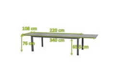 SIENA GARDEN Kingston Ausziehtisch, Matt Graphit, Aluminium/Keramik, 220/340x108x76 Cm -Ausgewählte Gartenmöbelgeschäfte 19595 5.jpg