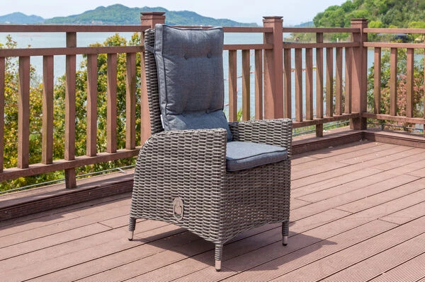 OUTFLEXX 2er Set Dining Sessel, Grau, Polyrattan, Je 55 X 65 X 112 Cm, Rücken Stufenlos Verstellbar 21 OUTFLEXX 2er Set Dining Sessel, Grau, Polyrattan, Je 55 X 65 X 112 Cm, Rücken Stufenlos Verstellbar – Bild 19