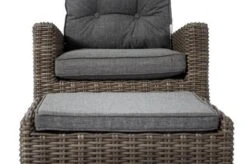 OUTFLEXX Dining Sessel, Grau, Polyrattan, 74 X 83 X 110 Cm, Stufenlos Verstellbar, Inkl. Hocker -Ausgewählte Gartenmöbelgeschäfte 19 20898.jpg