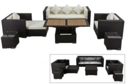 OUTFLEXX Loungemöbel-Set, Braun, Polyrattan, Für 6 Personen, Inkl. Loungetisch, Wasserfeste Kissenbox -Ausgewählte Gartenmöbelgeschäfte 1 1303 BOX D.jpg
