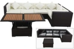 OUTFLEXX Ecklounge-Set Polyrattan, Braun, Für 5 Personen, Inkl. Loungetisch, Wasserfeste Kissenbox -Ausgewählte Gartenmöbelgeschäfte 1 1304 BOX D.jpg