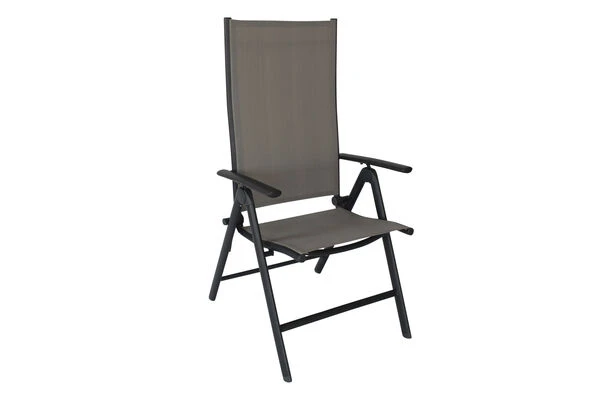 VILLANA Multipositionssessel, Anthrazit/grau, Aluminium/Textil, 67 X 58 X 113 Cm, Klappbar 3 VILLANA Multipositionssessel, Anthrazit/grau, Aluminium/Textil, 67 X 58 X 113 Cm, Klappbar