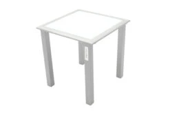VILLANA Beistelltisch, Silber/weiß, Aluminium/Sicherheitsglas, 45 X 45 X 45 Cm