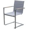 OUTFLEXX Freischwinger, Silber, Edelstahl/Textilene, Padded, Armlehnen Aus FSC-Teakholz -Ausgewählte Gartenmöbelgeschäfte 1 13489.jpg