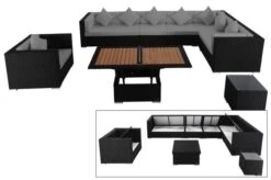 OUTFLEXX Loungemöbel-Set, Schwarz, Polyrattan, Für 8 Personen, Inkl. Loungetisch, Wasserfeste Kissenbox -Ausgewählte Gartenmöbelgeschäfte 1 1380 BOX D.jpg