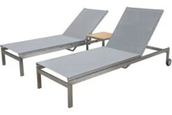 OUTFLEXX 2er-Set Rollliege, Silber, Edelstahl/Teak, 212x71x36 Cm, Mit Beistelltisch 45x45cm -Ausgewählte Gartenmöbelgeschäfte 1 14170.jpg