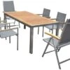 OUTFLEXX Set, Silber, Edelstahl/Teak, Tisch 200 X 90 Cm, 4 Stapelstühle, 2 Multipositionssessel 2 OUTFLEXX Set, Silber, Edelstahl/Teak, Tisch 200 X 90 Cm, 4 Stapelstühle, 2 Multipositionssessel -Ausgewählte Gartenmöbelgeschäfte 1 14216.jpg