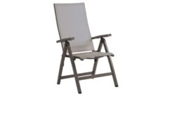 STERN New Top Klappsessel, Anthrazit/silber, Aluminium/Textil, 75x60x113 Cm, Rückenlehne Verstellbar, Klappbar