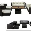 OUTFLEXX Loungemöbel-Set, Braun, Polyrattan, Für 9 Personen, Inkl. Loungetisch, Wasserfeste Kissenbox -Ausgewählte Gartenmöbelgeschäfte 1 1599 BOX D.jpg