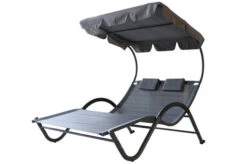 OUTFLEXX Doppelliege, Anthrazit, Polyester/Stahl Pulverbeschichtet, 205x138x34cm, Inkl. Nackenkissen, Rollbar -Ausgewählte Gartenmöbelgeschäfte 1 16102.jpg