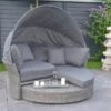 OUTFLEXX Sonneninsel, Grau, Polyrattan, Halbrund, 193 X 104 X 74 Cm, Hocker Drehbar, Dach Klappbar -Ausgewählte Gartenmöbelgeschäfte 1 16110.jpg
